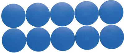 Produktbild von MAUL Magnet rund 10 Stück 0,8 kg Kunststoff Ferrit bruchsicher erodiert lackiert Ø 3.2 x 0.96 cm blau