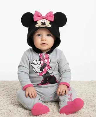 Produktbild von Disney Minnie Mouse Gr. 62 68 Strampler Baby Overall Schlafanzug Baumwolle 3-6 Monate Geschenk Geburt Taufe Erstaustattung Baby