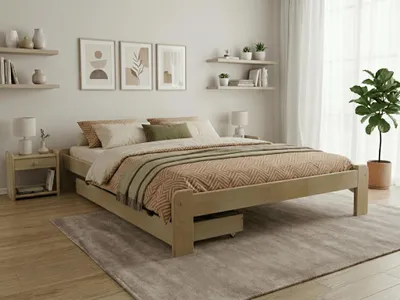 Produktbild von ADA-Bett 140 x 200 cm, Kiefernholz. Matratze: ohne Matratze, Lattenrost: ohne Lattenrost.