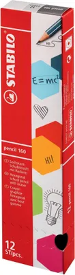 Immagine prodotto di Matita con gomma - matita STABILO 160 in arancione - matita singola - durezza HB