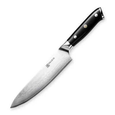 Produktbild von PAUDIN C1 Kochmesser 20 cm – Küchenmesser japanischer Art – 67 Lagen VG-10-Stahl – Extrem scharf & langlebig – Ergonomischer G10-Griff