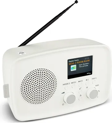 Produktbild von MEDION DAB Radio mit Bluetooth DRE-1– Empfang über DAB+ und UKW, Radiowecker, 5W Lautsprecher für klaren Klang, TFT-Display, ASA-Notfallfunktion, Betrieb über Netzanschluss - weiß