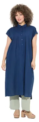 Produktbild von Ulla Popken Damen große Größen Übergrößen Plus Size Longbluse mit Biesen, leicht