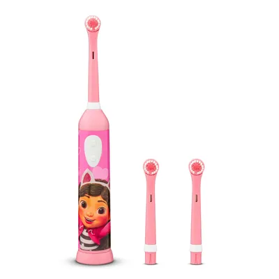 Zdjęcie produktu dla Koci Domek Gabi szczoteczka oscylacyjna dla dzieci różowa 2 końcówki timer 2 min 3+