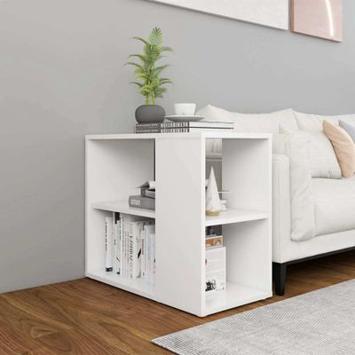 vidaXL Stolik boczny biały 60x30x50 cm materiał drewnopochodny