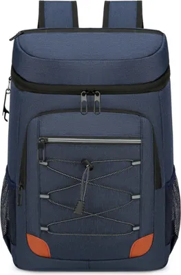 Produktbild von 28L Kühltasche, Picknick Tasche, Lunch Tasche, Kühltasche Faltbar, isolierter Rucksack, Eisbeutel, auslaufsicher, mit Fächern, wasserdicht, blau
