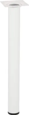 Produktbild von WAGNER Möbelbein CLASSIC RETRO - Ø 30 x 300 mm, Anschraubplatte 60 x 60 mm, Innengewinde Ø 10 mm, Stahl, weiß - 12163001