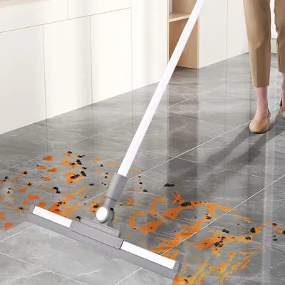 Zdjęcie produktu dla Ściągacz do Podłóg z 180° Obrotową Głowicą, Guma, 53.5 Calowa Rączka, do Podłóg, Łazienki, Okien