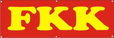 Produktbild von Werbeplane / Gerüstplane - p137 - FKK - NEU - 300 cm x 100 cm - für Baustelle, Garten, Zaun oder Veranstaltung