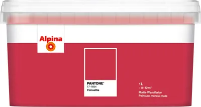 Produktbild von Alpina Wandfarbe Pantone matt poinsettia 1 L