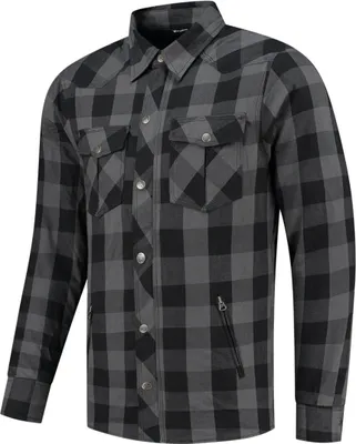 Produktbild von Rusty Stitches Super Neil Motorrad Hemd, schwarz/grau, 7XL