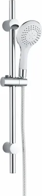 Produktbild von SCHÜTTE Duschset LIANA, Duschkopf mit Schlauch und Halterung, Duschsystem ohne Armatur, Wellness-Duschkopf mit 5 Strahlarten Chrom/Weiß