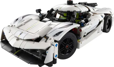 Produktbild von LEGO Technic Koenigsegg Jesko Absolut Supersportwagen in Weiß, baubares Spielzeugauto, Rennauto Bauset für Jungen und Mädchen ab 10 Jahren, Geschenk für Autofans, Auto-Modell 42184