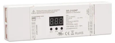 Produktbild von CONNEX DMX512 Decoder 12-36V DC bis 4CH 5A SR-2102NP