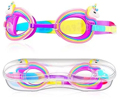Produktbild von Famanu Schwimmbrille Kinder, Anti-Beschlag, Leckfrei, Einhornstil