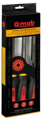 Produktbild von MOB Stechbeitel-Satz 3 Teilig mit NERTECHheft GrößeN 15, 20 UND 25 mm