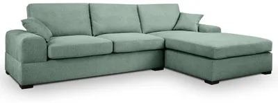 Produktbild von Sofa "Novana" in petrol Strukturstoff Ecksofa 5-Sitzer 308 x 186 cm