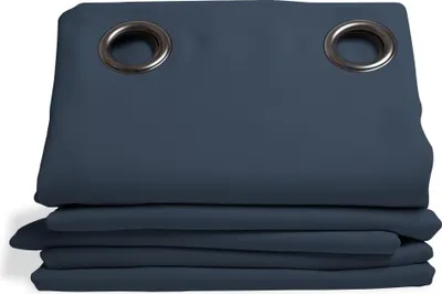 Produktbild von MOONDREAM  Feuerfester Vorhang 2in1 |  | Verdunkelung | Ösen | Blau MC458 | 140B x 260H cm