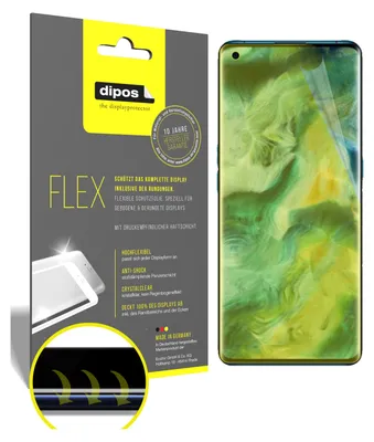 A product package for a screen protector is shown next to a smartphone with a screen protector applied.