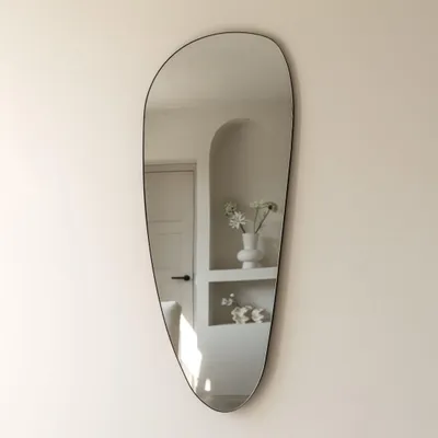 Produktbild von Indore Home – Spiegel Dean – organische Form – asymmetrisch – Wandspiegel – 120 cm – schwarz