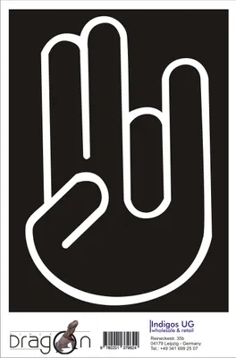 Produktbild von Aufkleber / Autoaufkleber - JDM / Die cut / Auto / OEM - The Shocker Hand - 170x110 mm gelb - Heckscheibe / Heckscheibenaufkleber