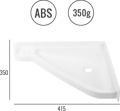 Produktbild von Wohnwagen Waschbecken (LxBxT) 415x350x60 mm ABS weiß Wohnmobil Eckwaschbecken