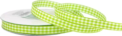 Produktbild von Karoband 10mm, 20 Meter, Farbauswahl:maigrün 550 / lindgrün / hellgrün