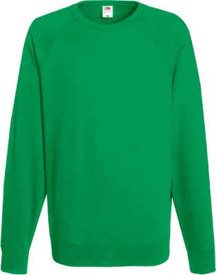 Produktbild von Fruit of the Loom - Lightweight Raglan Sweat - Kelly Green - S