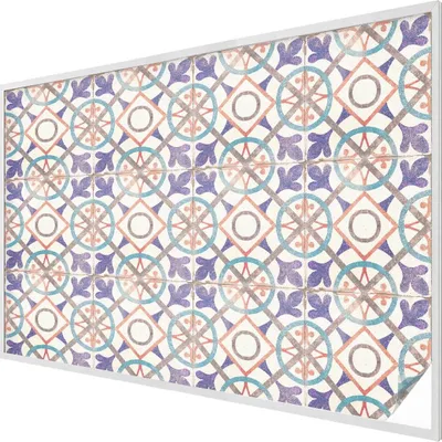 Zdjęcie produktu dla Folia witrażowa - 146x200 cm - wzór witrażowy - nieprzezroczysta dekoracyjna folia do ochrony prywatności - samoprzylepna, ochrona przed promieniowaniem UV - kolorowe mozaiki