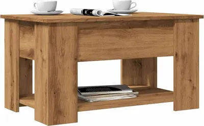 Image de Maison Exclusive - Table basse Chêne Artisan 79x49x41 cm Matériau dérivé du bois