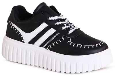 Produktbild von topschuhe24 3133 Damen Plateau Sneaker Skater Turnschuhe , Farbe:Schwarz, Größe:39 EU