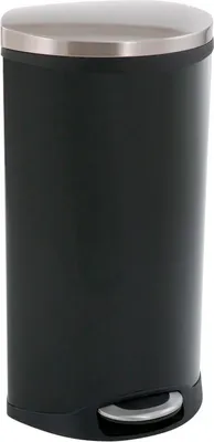 Produktbild von EKO - Shell Bin Treteimer 30 Liter - steel Plastic  - Schwarz