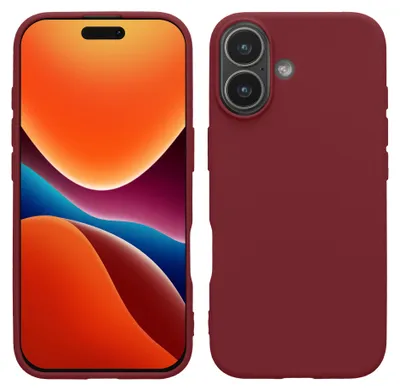 Produktbild von kwmobile Hülle kompatibel mit iPhone 17 Hülle - Weiche und schlanke TPU Silikon Handyhülle - Stoßabsorbierendes Flexibles Case - Bordeaux Violett