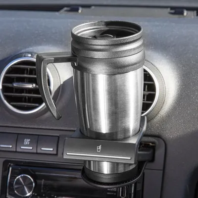 Produktbild von Autobecher Thermobecher aus Edelstahl 450 ml, doppelwandig isoliert für Heiß- und Kaltgetränke