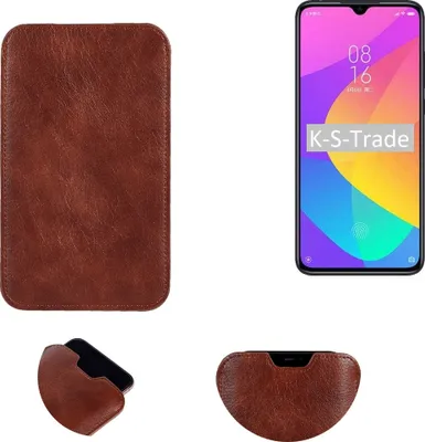 Produktbild von K-S-Trade Schutzhülle Handyhülle kompatibel mit Xiaomi MI 9 Lite Handytasche Kunstleder Sleeve in braun