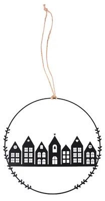 Produktbild von Aufhänger Stadt in schwarz 25cm