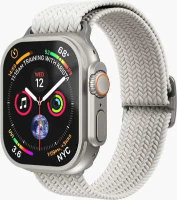Immagine prodotto di Cinturino per orologio Vonmählen - Loop intrecciato - Cinturino per Apple Watch 40 / 41 / 42 mm, crema