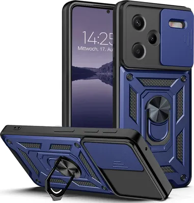 Produktbild von Armor Handyhülle für Xiaomi Redmi Note 13 Pro+ 5G Kameraschutz Handy Panzer Case Cover Schutzhülle Outdoor Farbe: Blau