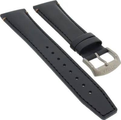 Produktbild von Citizen Eco Drive Uhrenarmband 22mm Leder grau Titanschließe  ► AT8158