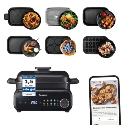 Imagen del producto de Panasonic NF-GM600: Olla multifunción 6 en 1, 1400W, 40-250 °C
