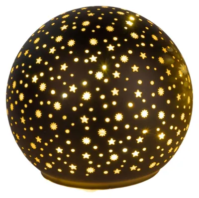 Produktbild von Formano LED Deko Kugel Weihnachten Sternenhimmel 10 cm Leuchtkugel Timer 6/18h