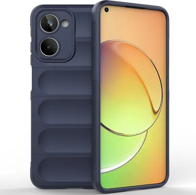 Produktbild von Realme 10 Hülle, Weich TPU Silikon Stossfest Anti-rutsch Schutzhülle für Realme 10 Dunkelblau