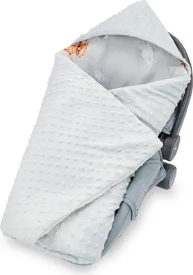 Produktbild von Einschlagdecke Babyschale Baby Decke 90x90 cm - Fußsack Blanket für Kinderwagen