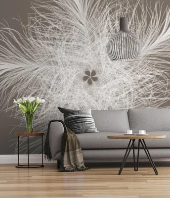 Obrázek produktu pro Netkaná tapeta s digitálním potiskem Komar "Feather Star" 300 x 250 cm, šedá, 006-DV3