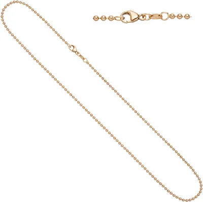 Produktbild von 2mm Kugelkette Halskette Collier Halsschmuck aus 585 Gold Rotgold 45cm