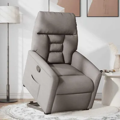 Produktbild von vidaXL Relaxsessel mit Aufstehhilfe Taupe Stoff