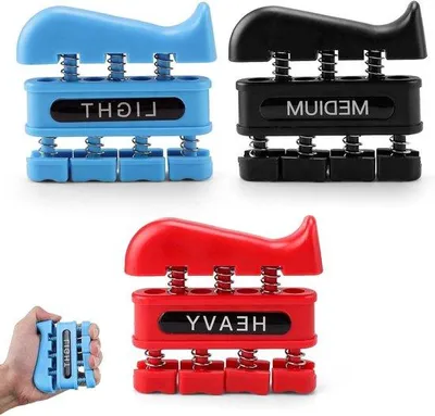 Produktbild von Handtrainer für Finger - 3 Stücke mit verschiedenen Gripkräften für Gitarrenübung, Klettertraining und Physiotherapie
