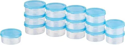 Produktbild von Famanu Mini-Gefrierdosen 0,1 l rund - Set von 15 Stück - 8 x 8 x 3,5 cm