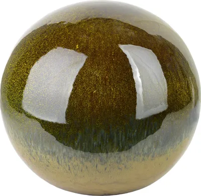 Image de Boule décorative en céramique Saggio Sunset, Ø 40 cm, verte, 1 pièce