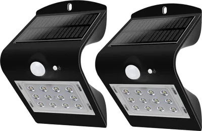 Produktbild von 2er Set LED Wandleuchte, IP44, neutralweiß, Bewegungsmelder
